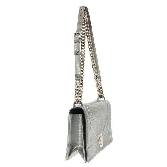 Dior Bag Silver ama Leather Shoulder - Picture 1 of 13